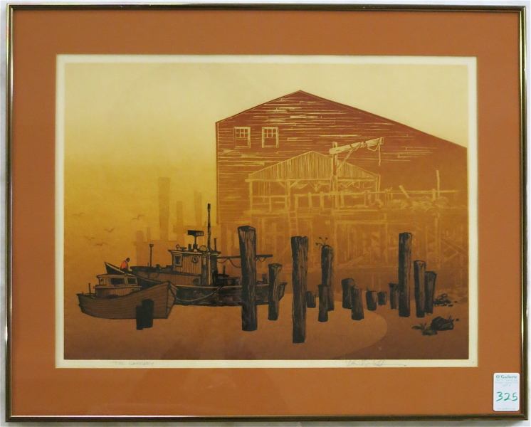 Appraisal: ROGER BERGHOFF SILKSCREEN Port Orchard Washington - The Cannery Image