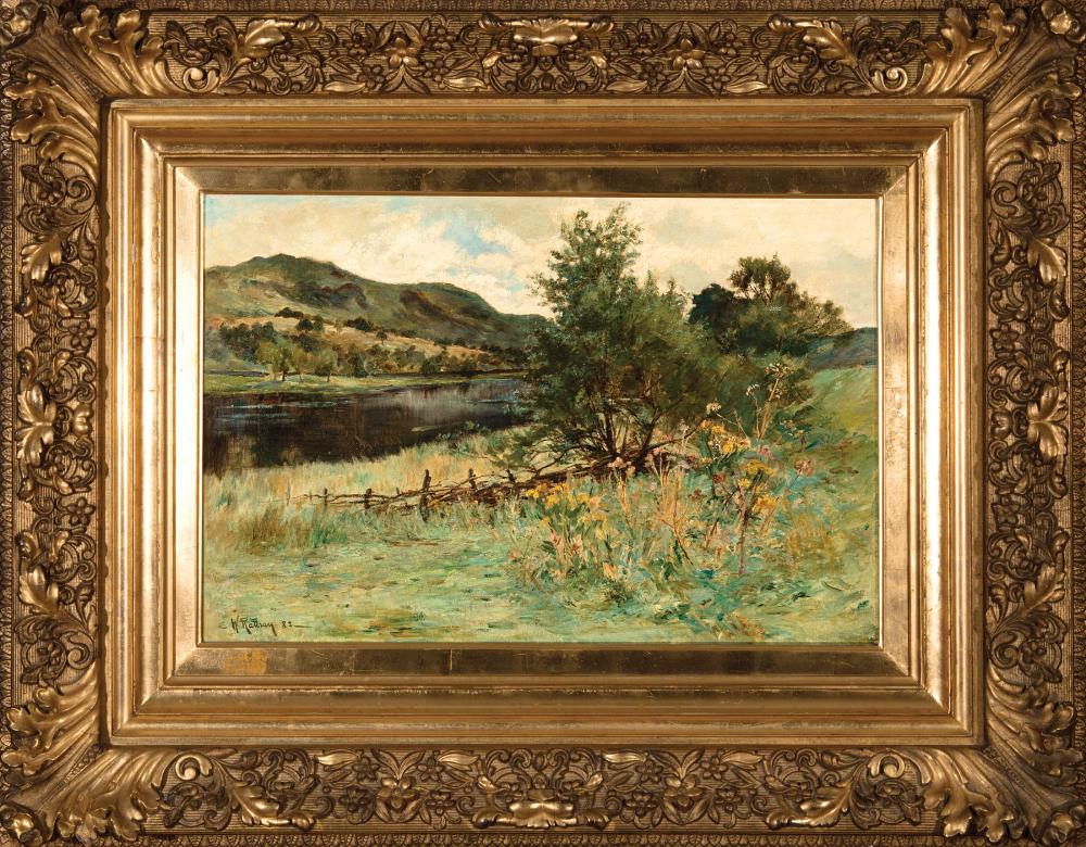 Appraisal: Alexander Wellwood Rattray Scottish - Tranquil River Landscape oil on