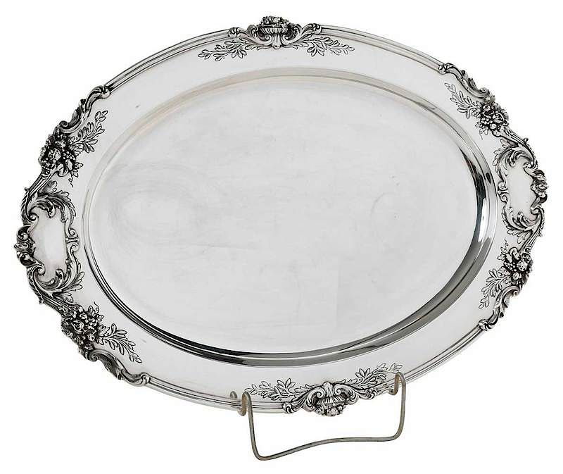 Appraisal: Reed Barton Francis I Sterling Tray American th century oval