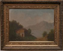 Appraisal: Unknown Artist Mountain Landscape Oil on board by an unknown