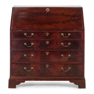 Appraisal: A George III Mahogany Slant-Front Desk Late th Early th