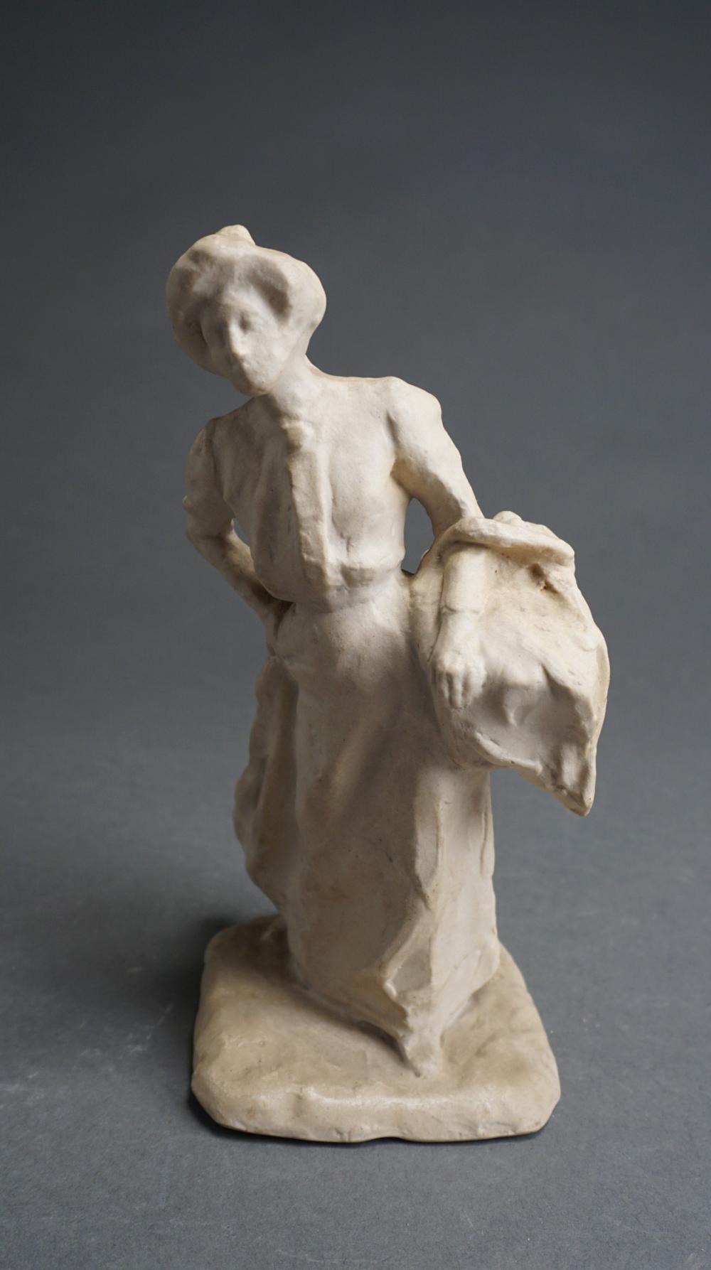 Appraisal: Ernest Wittman for Mougin Nancy Ceramic Figure of a Laundress