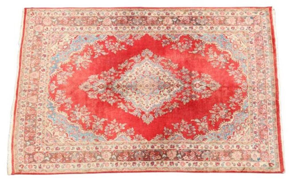 Appraisal: Hand-tied Persian Mashad rug approx 'l 'w