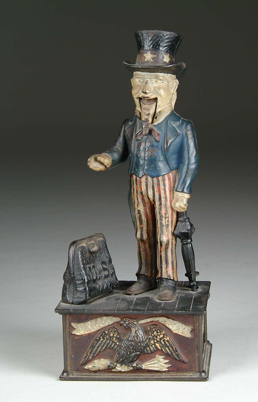 Appraisal: UNCLE SAM MECHANICAL BANK Attributed to Shepard Hardware Company this