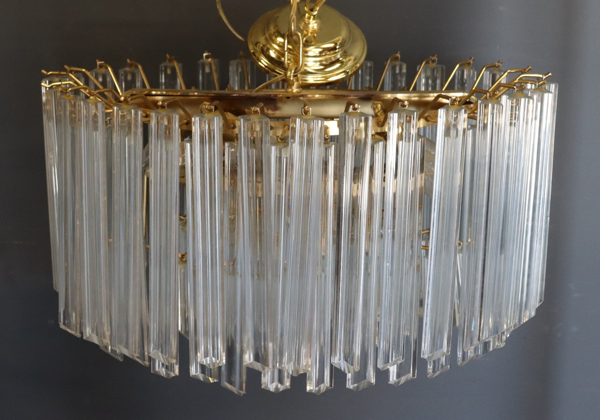 Appraisal: Midcentury Camer Chandelier From a Queens NY estate Dimensions h