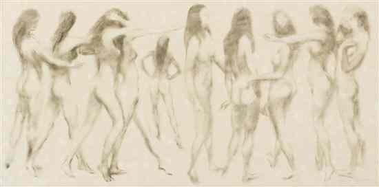 Appraisal: John Heritage Wright th century Band of Nude Figures chalk