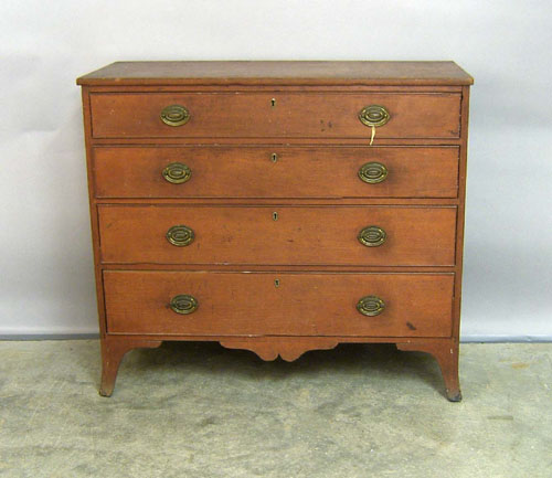 Appraisal: New England Federal birch chest of drawers early th c