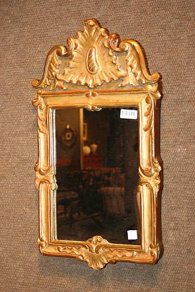 Appraisal: A R gence style giltwood mirror together with a Louis