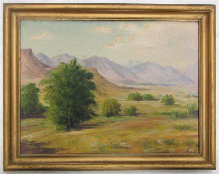 Appraisal: SIDNEY LORENZO BROCK OIL ON CANVAS BOARD California Oklahoma -