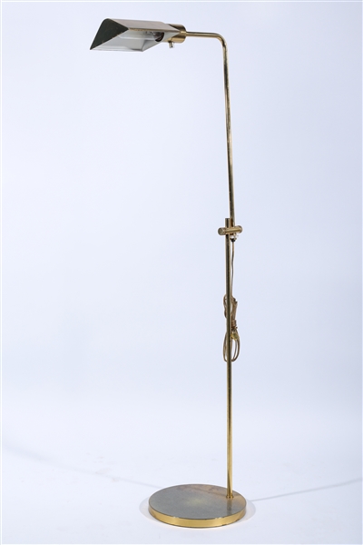 Appraisal: Brass finish floor lamp with rotating lamp head x