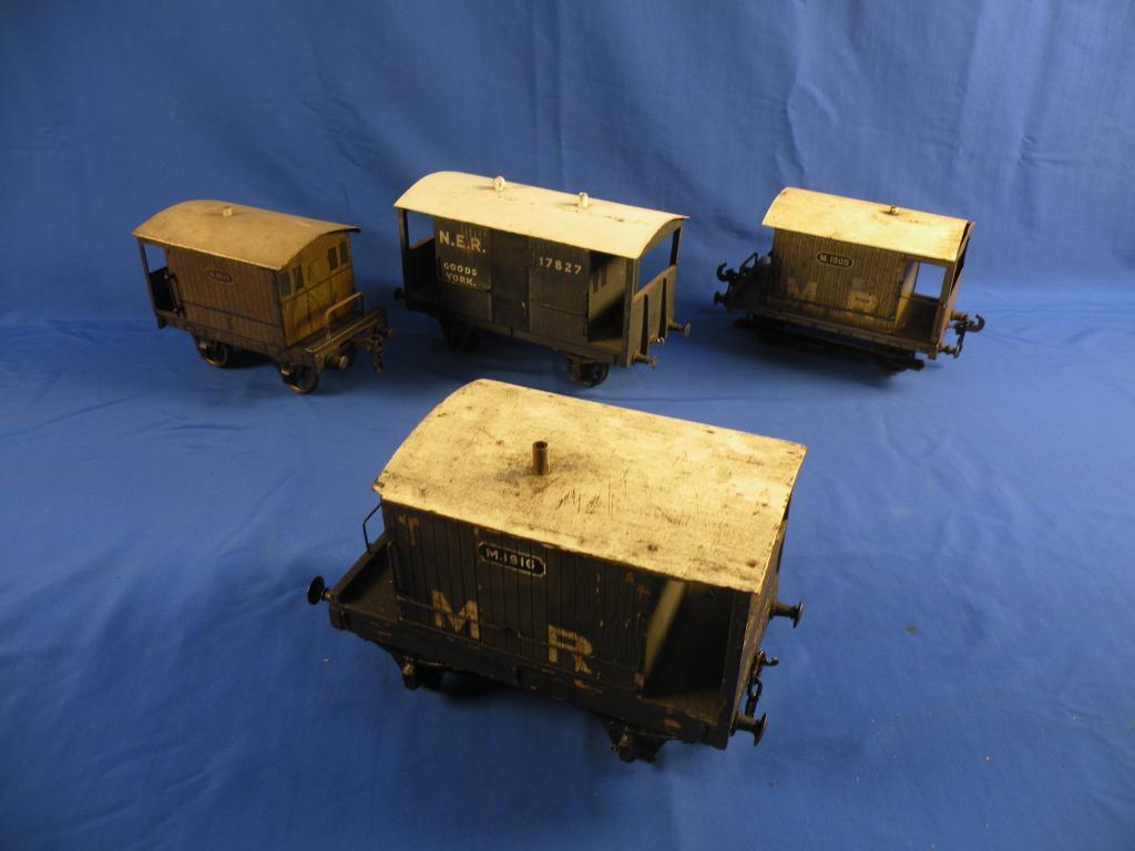 Appraisal: Gauge One Two guards wagons each branded MR - M