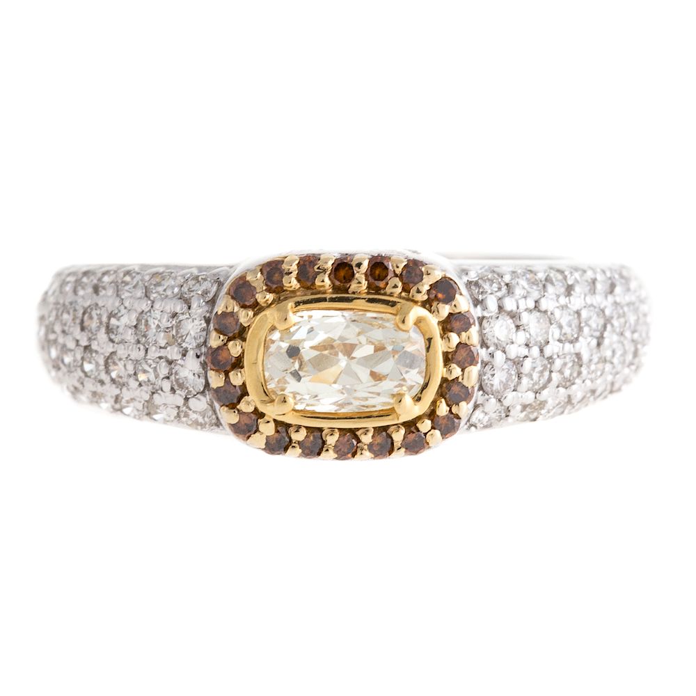 Appraisal: A Ladies Yellow White Diamond Ring in K K white