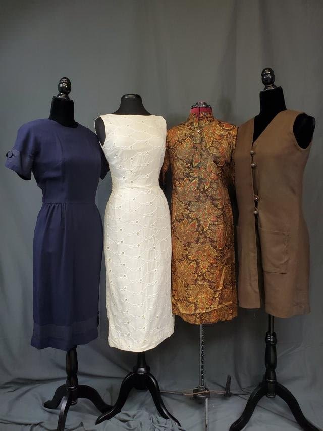 Appraisal: Vintage Ladies Dresses includes a white eyelet with yellow lining