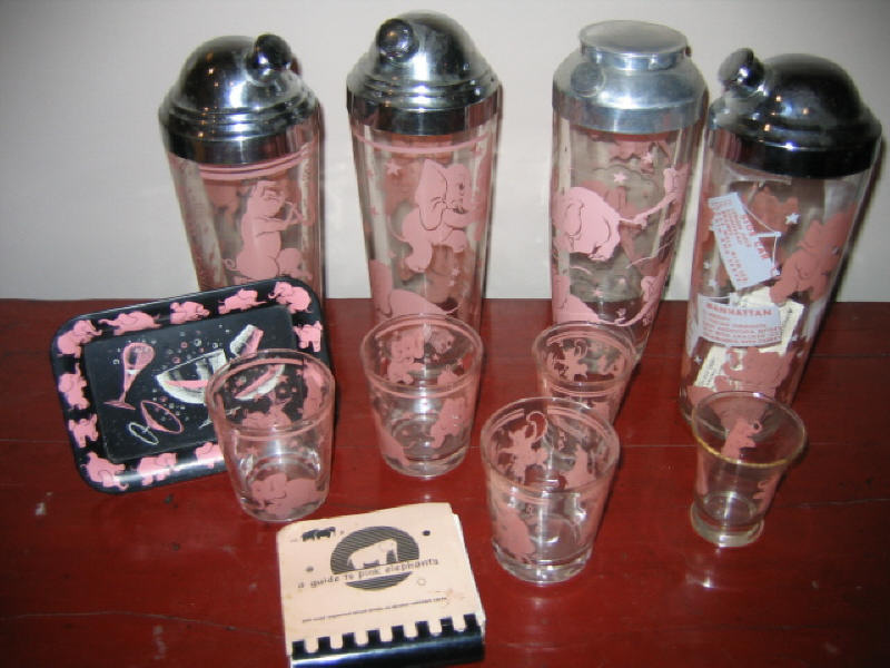 Appraisal: COLLECTION ASSORTED BARWARE comprising four cocktail shakers numerous glasses small