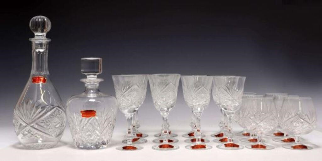 Appraisal: FRENCH CRYSTAL WINE BRANDY GLASSES lot of French crystal stemware