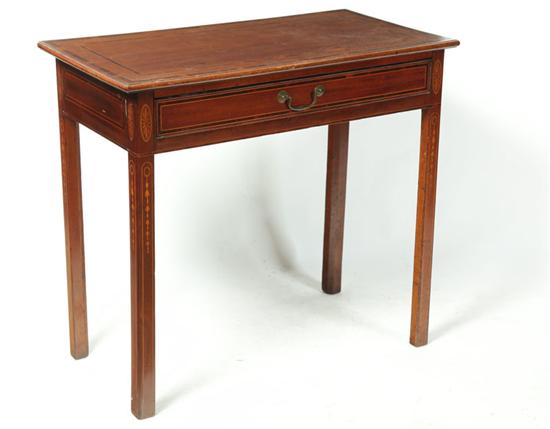 Appraisal: REGENCY SIDE TABLE England early th century mahogany and oak