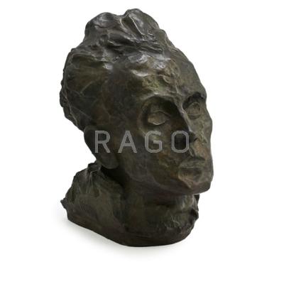 Appraisal: Egon Schiele Austrian - Selbstbidnis ca Bronze Signed dated and