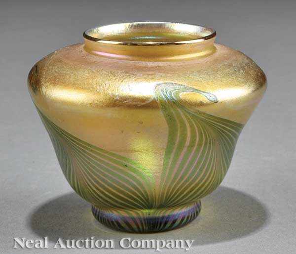 Appraisal: A Tiffany Favrile Glass Vase engraved LCT Favrile Y pulled