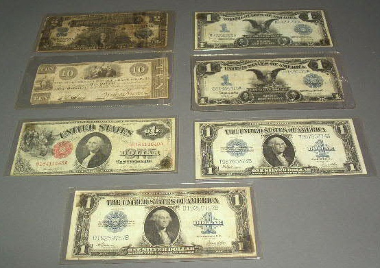 Appraisal: Lot of pre- U S currency horse blankets- five one-dollar