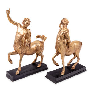 Appraisal: A Pair of Italian Gilt Bronze Furietti Centaurs After the