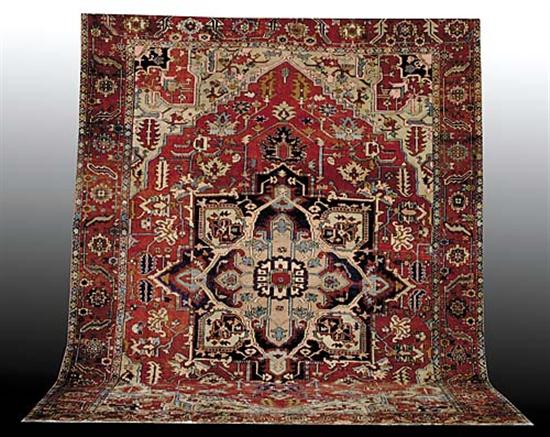 Appraisal: Persian Serapi carpet circa ' x ' of border lacking