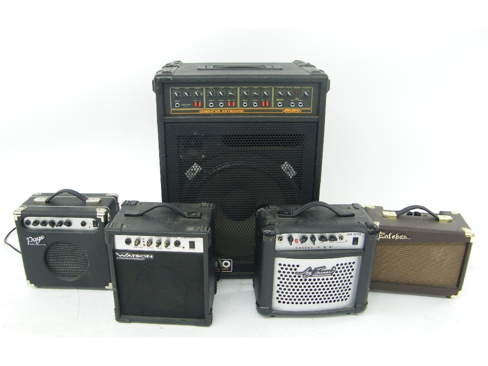 Appraisal: Carlsbro Cobra keyboard amplifier together with four small practice amplifiers