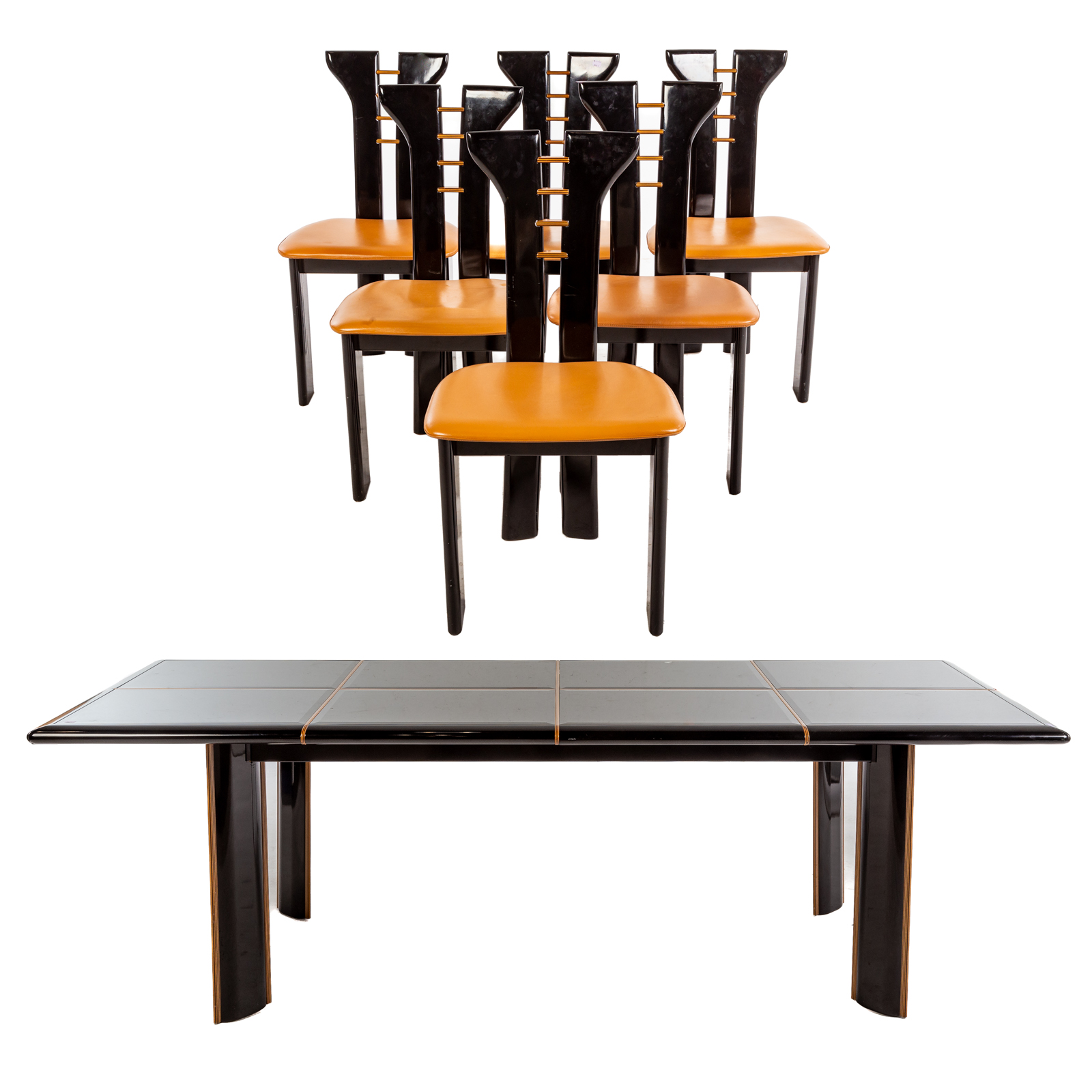 Appraisal: PIERRE CARDIN FOR ROCHE BOBOIS ITALIAN DINING SET Circa Italian