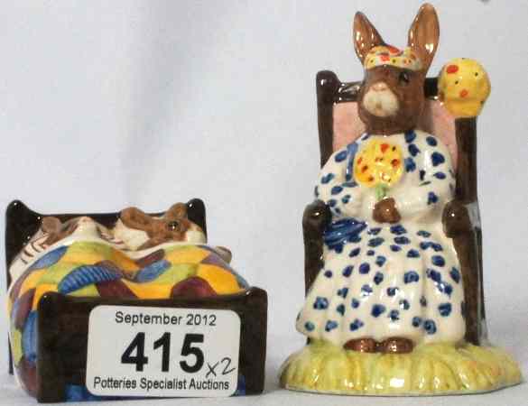 Appraisal: Royal Doulton Bunnykins figures Sleepytime DB Susan Queen of May