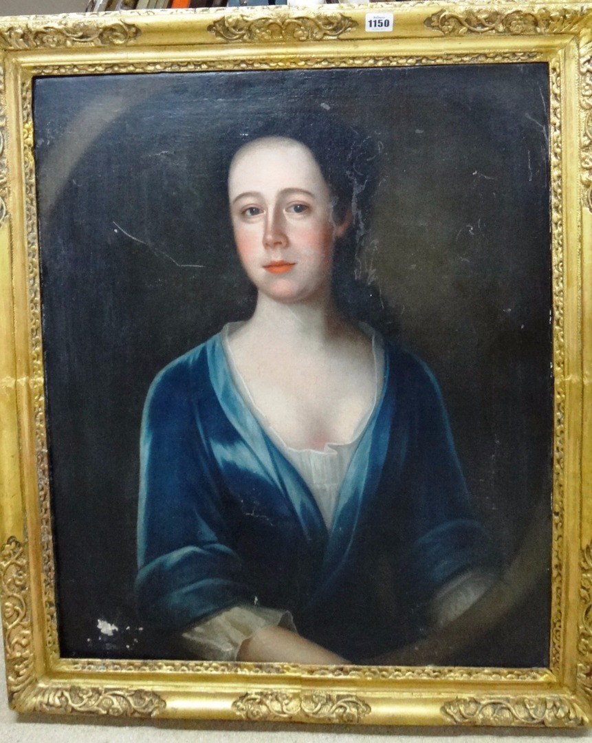 Appraisal: Circle of Michael Dahl Portrait of a lady oil on