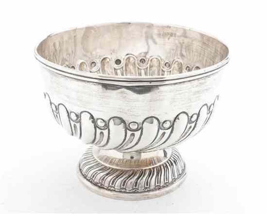 Appraisal: An Edwardian Silver Bowl Chester the bowl and foot with