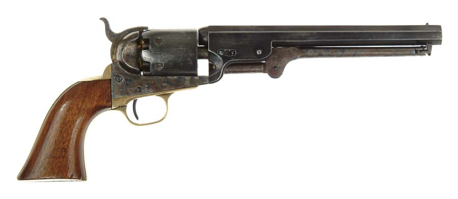 Appraisal: MARTIALLY MARKED COLT MODEL NAVY REVOLVER Cal SN Usual configuration