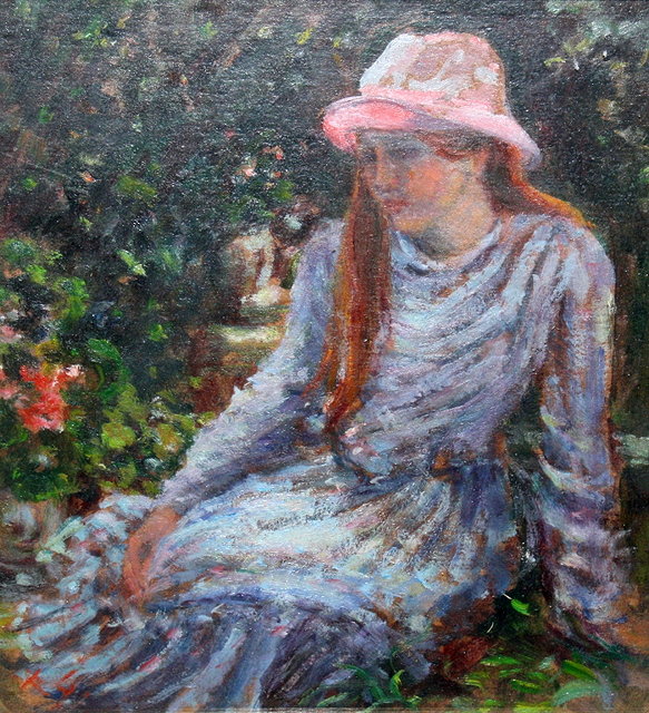 Appraisal: RITA GREIG TH CENTURY 'Summer Time Day Dreaming Girl' Summer