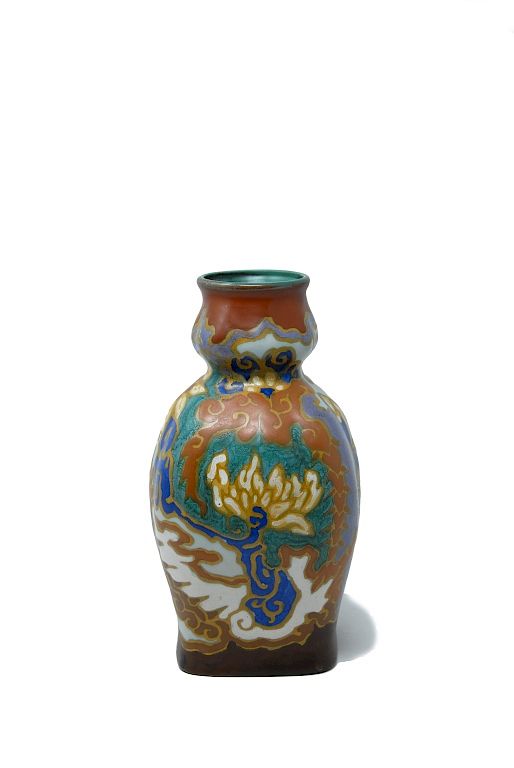 Appraisal: Large Gouda Vase Zuid-Holland Gouda Marked Zuid- Holland Gouda D