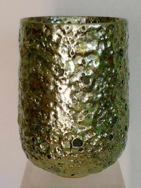 Appraisal: Haggerty Ceramics Santa Barbara California Gold Crater Luster vase by