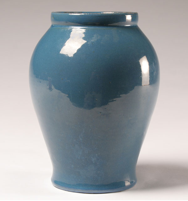 Appraisal: Bybee blue art pottery vase H Good condition