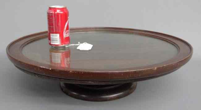 Appraisal: Glass top lazy susan '' Diameter '' Ht