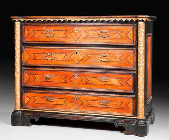 Appraisal: LARGE CHEST OF DRAWERS Renaissance Northern Italy circa Walnut and