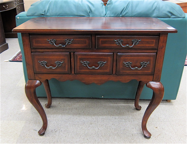 Appraisal: QUEEN ANNE STYLE PLANTATION CHERRY LOWBOY Butler Furniture Co recent