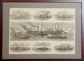 Appraisal: Our New Iron-Clad Navy th c hand-colored Harper's weekly print