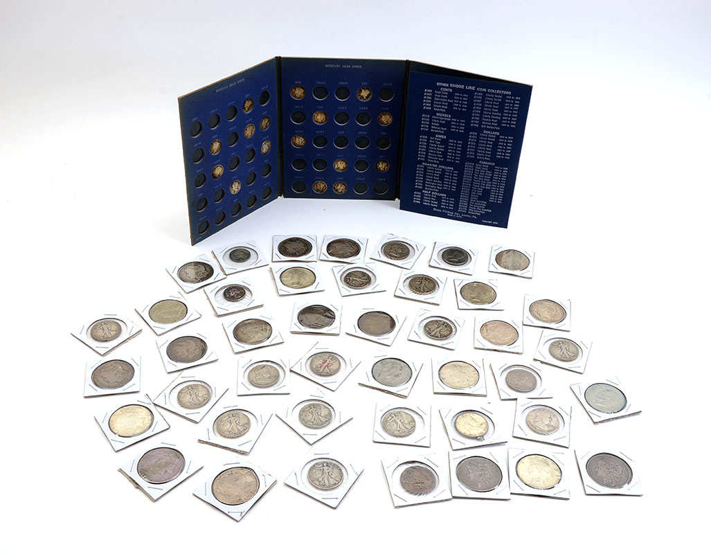 Appraisal: COLLECTION OF US SILVER DOLLARS MORE An assembled collection of