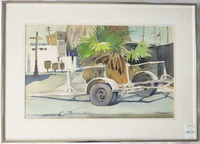 Appraisal: JEROME PRIEBE GASTON WATERCOLOR ON PAPER Santa Ana California -