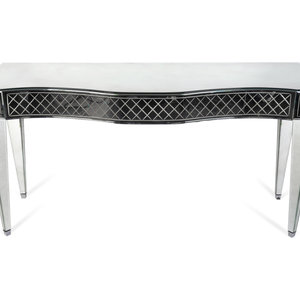 Appraisal: A Contemporary Etched Glass Console Table TH CENTURY Height x