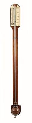 Appraisal: A rosewood stick barometer with ivory plates and vernier scale