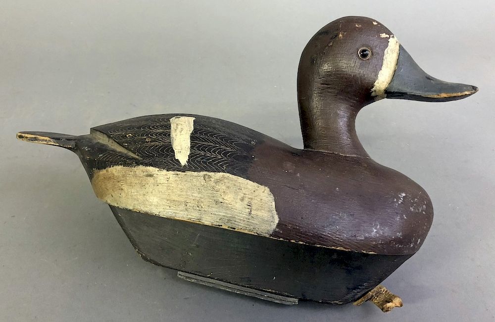 Appraisal: Carved and Painted Duck Decoy Carved and painted duck decoy