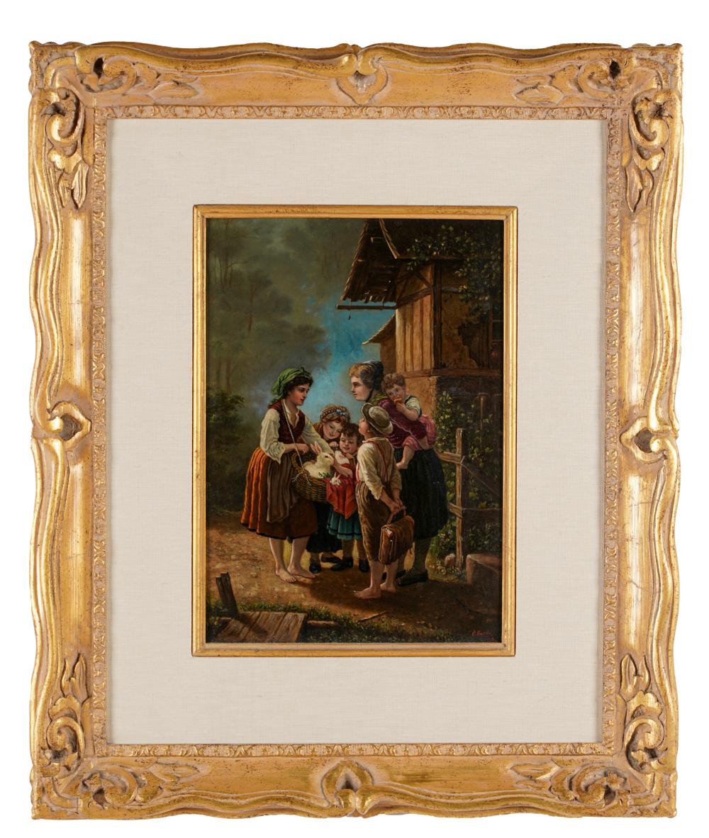 Appraisal: DON RICKLES ERMOCRATE BUCCHI - The Bunny Family oil on