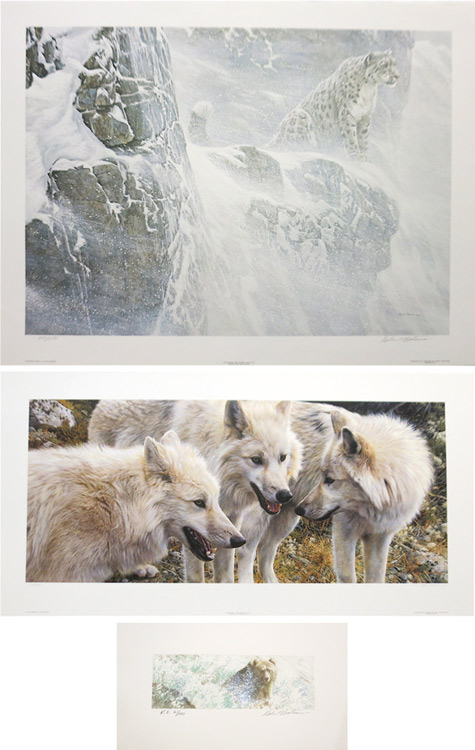 Appraisal: THREE OFF-SET LITHOGRAPHS Robert Bateman Canada born High Kingdom -