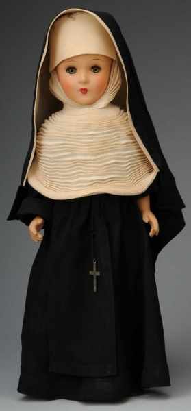 Appraisal: Lovely Composition Doll in Nun s Habit Description American Ca