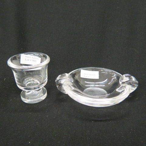 Appraisal: pcs Steuben Crystal toothpick or cigarette holder and an ashtray