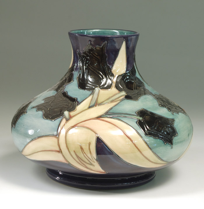 Appraisal: MOORCROFT POTTERY VASE hand painted under glaze in the Black