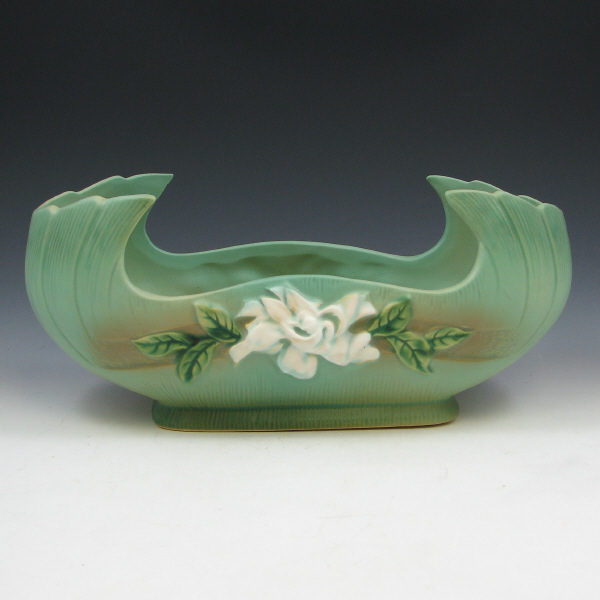 Appraisal: Roseville Gardenia - Console Bowl - Mint Roseville Gardenia console